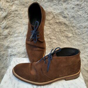 Crosby Square Men’s Charcoal Brown Abrams Suede Leather Chukka Boot Size 9.5